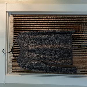 Women's dark blue knitted sweater